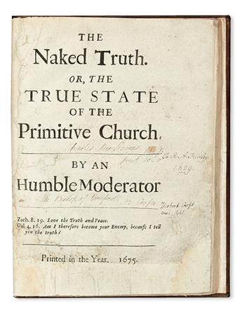 MARVELL, ANDREW.  Mr. Smirke; or, The Divine in Mode.  1676 + CROFT, HERBERT, Bishop of Hereford.  The Naked Truth.  1675